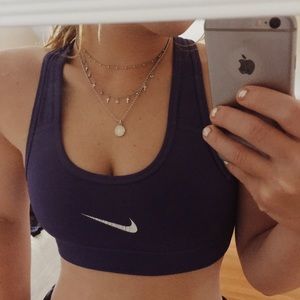 Purple Nike sports bra